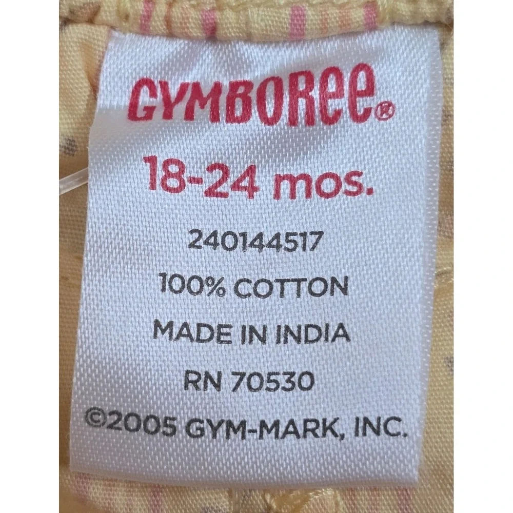 Gymboree Baby Yellow Floral Striped Ruffle Bloomers Shorts 18-24 Summer Safari